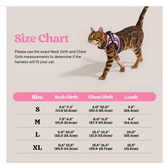 Pink Cat Harness and Leash Set - Picture 2 of 4